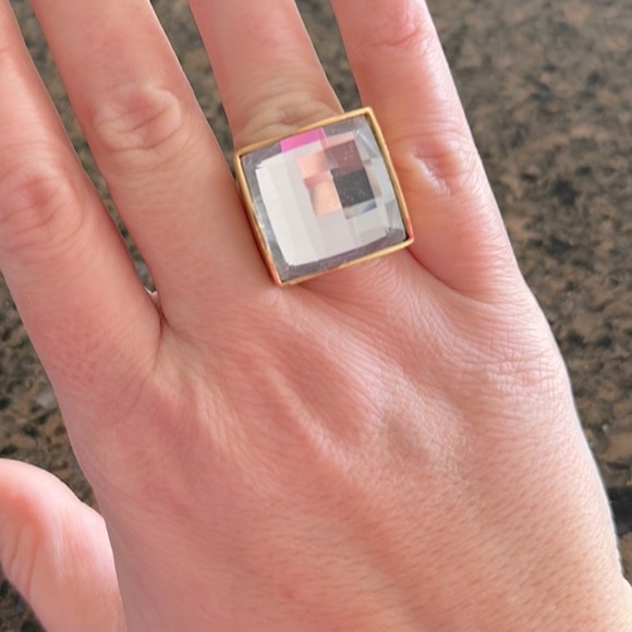 Balmain x H&M Crystal and Gold Cocktail Ring - Picture 8 of 10